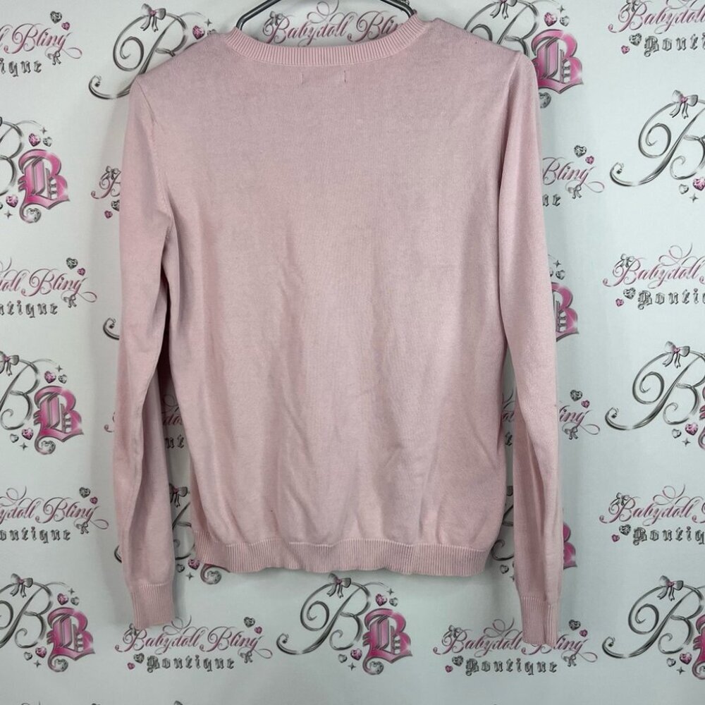 Izod sweater argyle diamond print Pink and Gray Argyle V-Neck Sweater - Picture 3 of 9